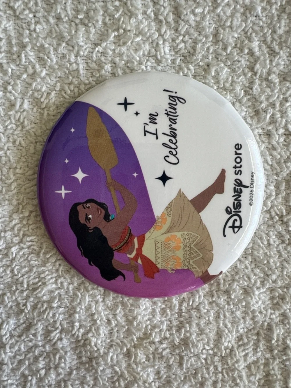 Disney Moana 'I'm Celebrating!' Party Button Pin